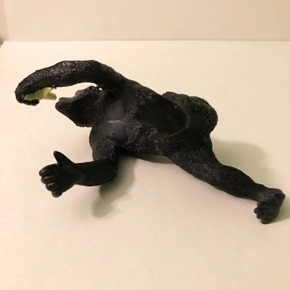 Chimpanzee Eating Banana Figure Animal Monkey 7.5  Inch Long Toy - Picture 7 of 12